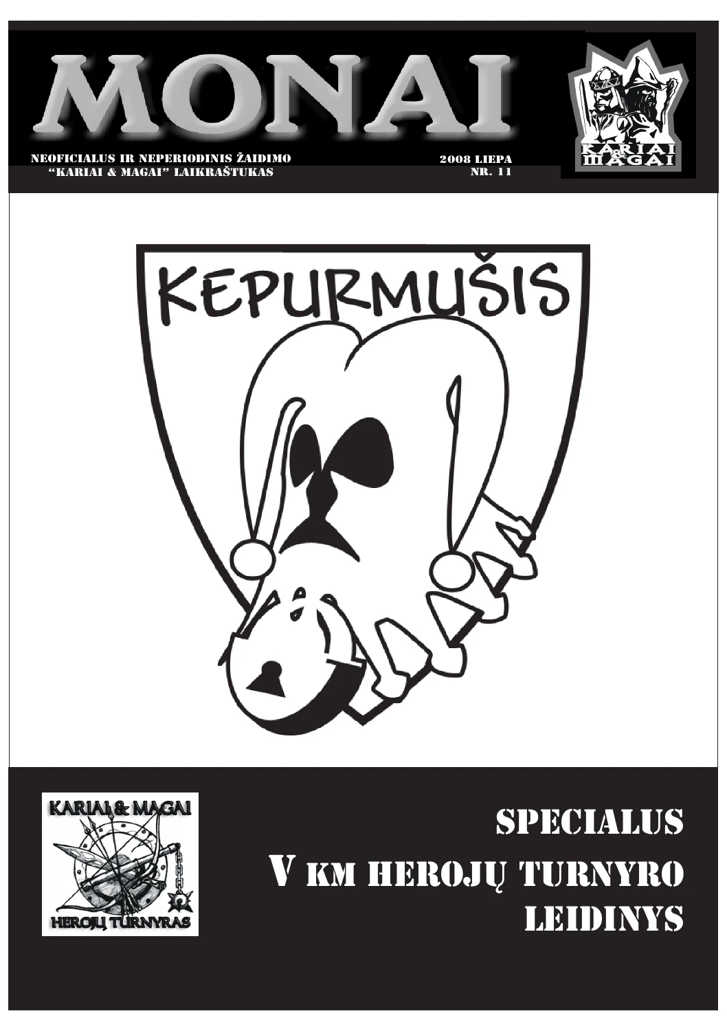„Monai“ · 11 – „Kepurmušis“ – pirmasis puslapis